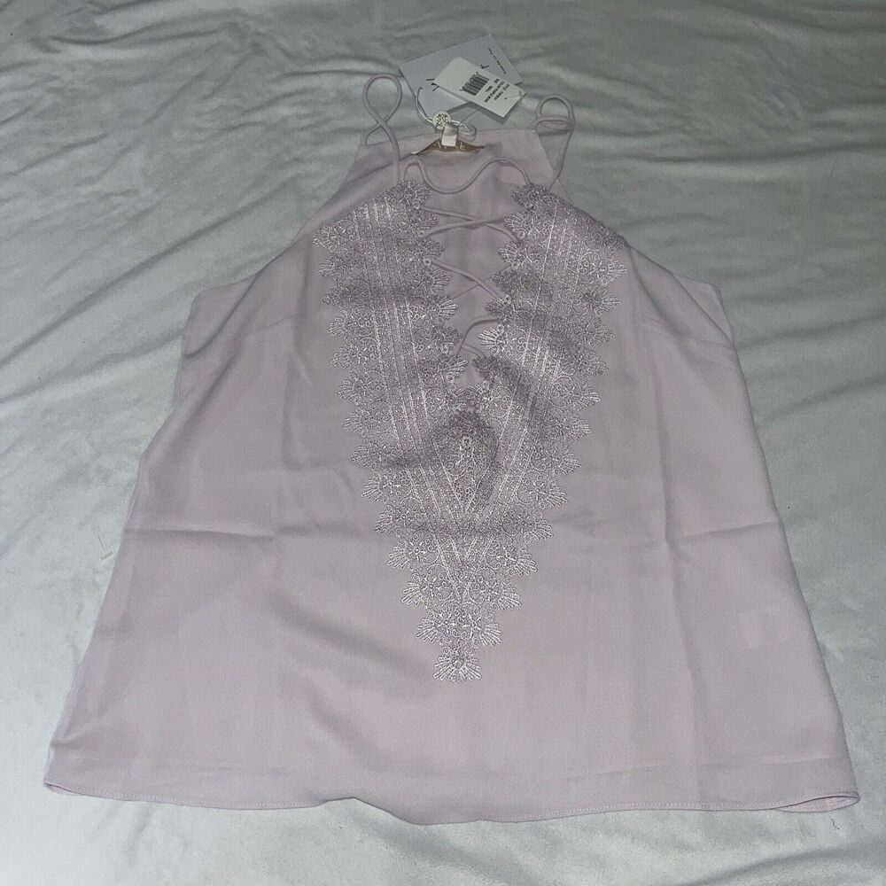 Womens WAYF Lilac Lace Camisole Tank Top Size S Small NWT C4